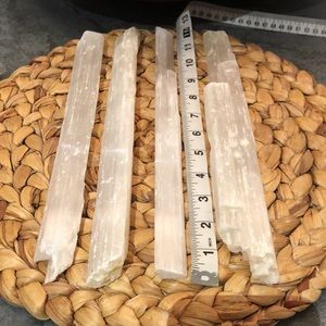 Selenite sticks bundle raw 4 large pieces